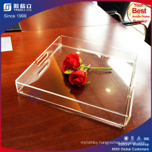 Transparent Acrylic Tray for Food and Red Wine